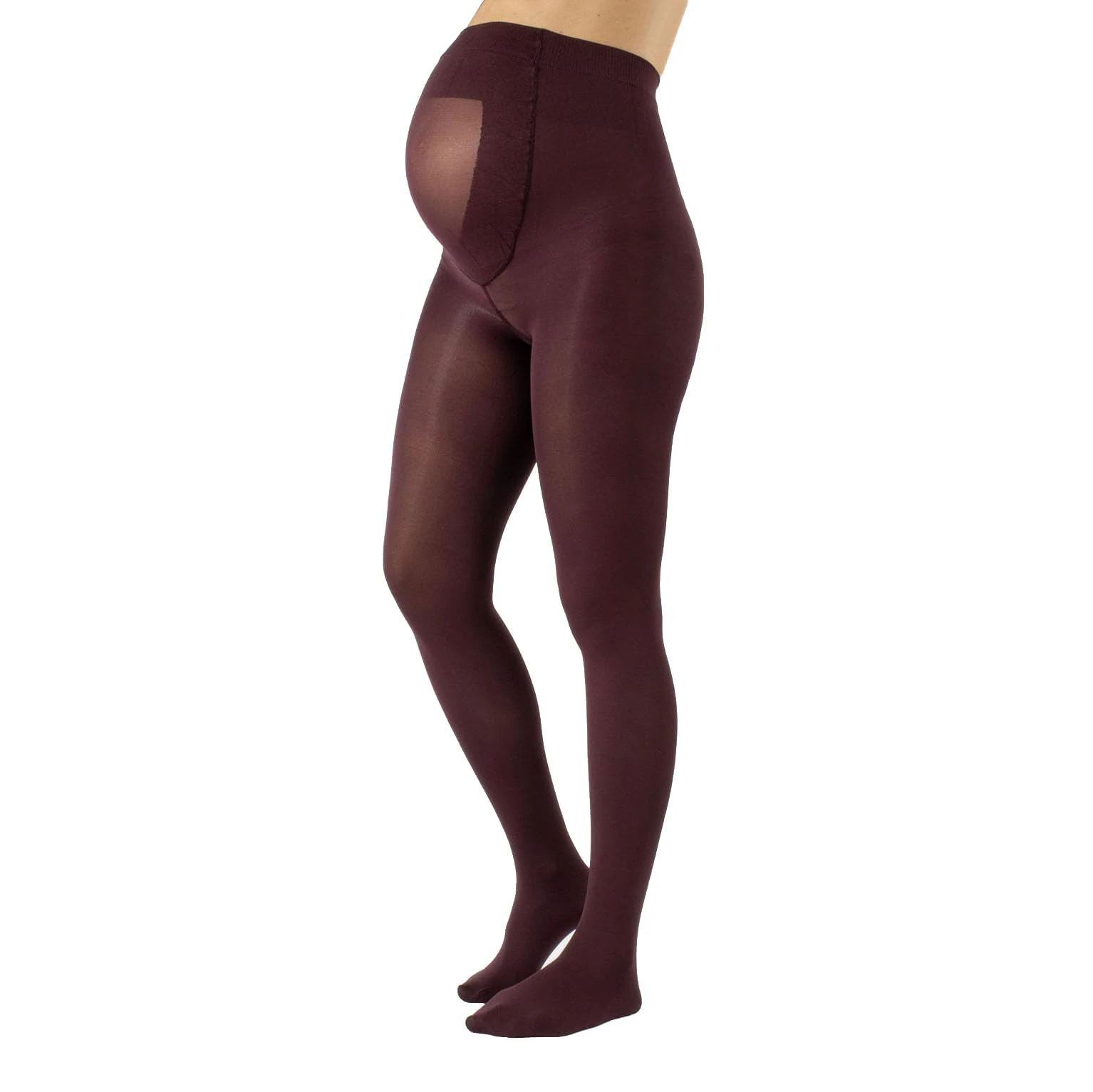CALZITALY Opaque Maternity Tights, Micoriber Pregnancy Pantyhose | S, M, L, XL, XXL, 3XL, 4XL | 100 DEN | Made in Italy (XL, Wine)