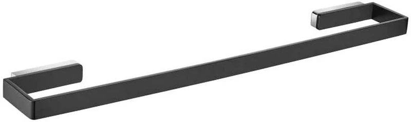 Ibergrif Soto, Square Single Towel Rail Holder, Wall Mounted Black Bath Towel Bar, Brass M36101B