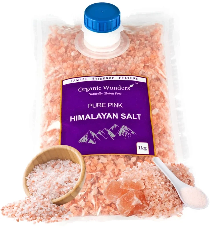 Pure Pink Himalayan Salt (Coarse) 1kg | 84+ Essential Trace Minerals | PREMIUM UNREFINED | 100% NATURAL | GLUTEN FREE | VEGAN | VEGETARIAN by Organic Wonders®