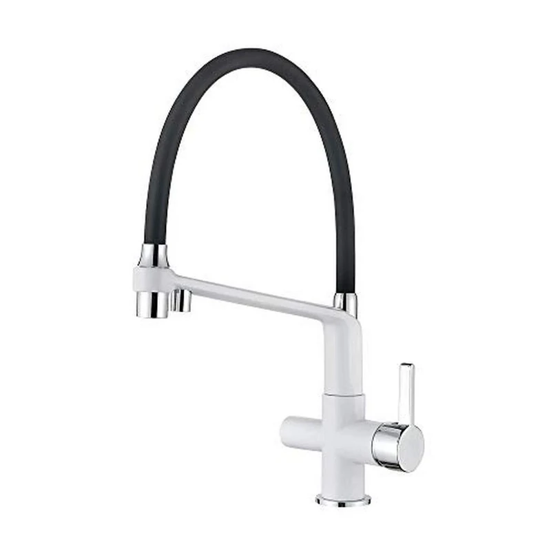 Ibergrif M22127W-2 Pull Out Kitchen Taps 3 in 1 Filter Taps Drinking Purifier Water Tap Sink Mixer Tap 360 Swivel Spout Chrome Faucet