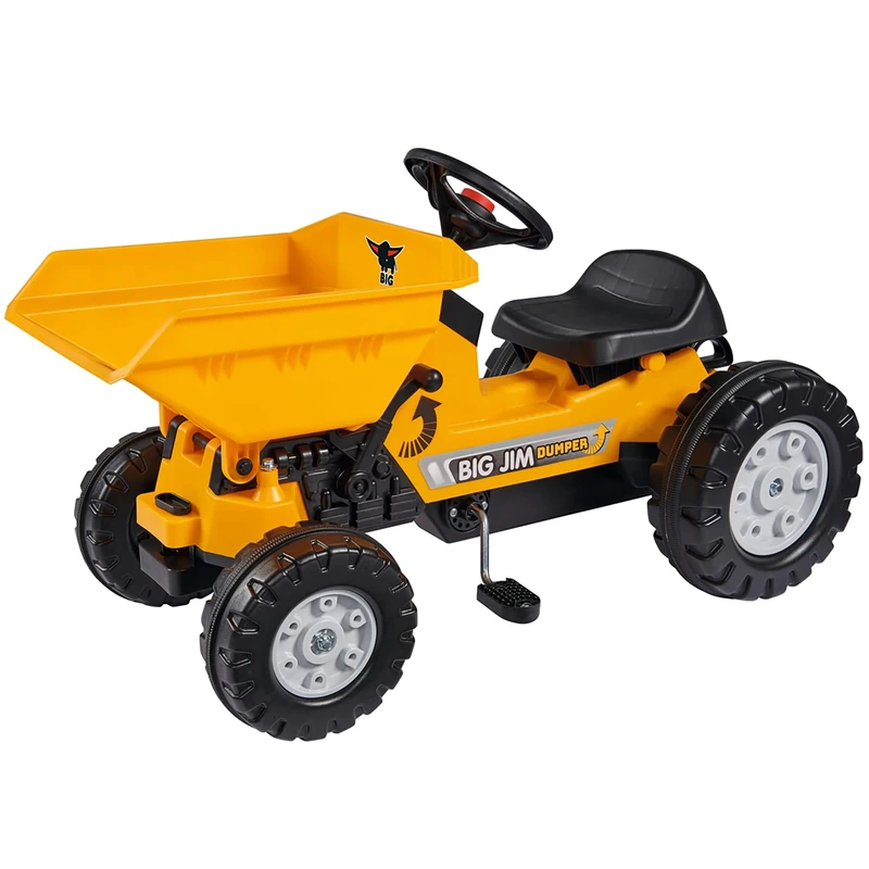 BIG Jim Dumper Children's Dumper Toy Vehicle, 3-Way Adjustable Seat, Weatherproof Plastic Material, Spoke Steering Wheel with Adjustable Horn, for Children from 3 Years - Image 1
