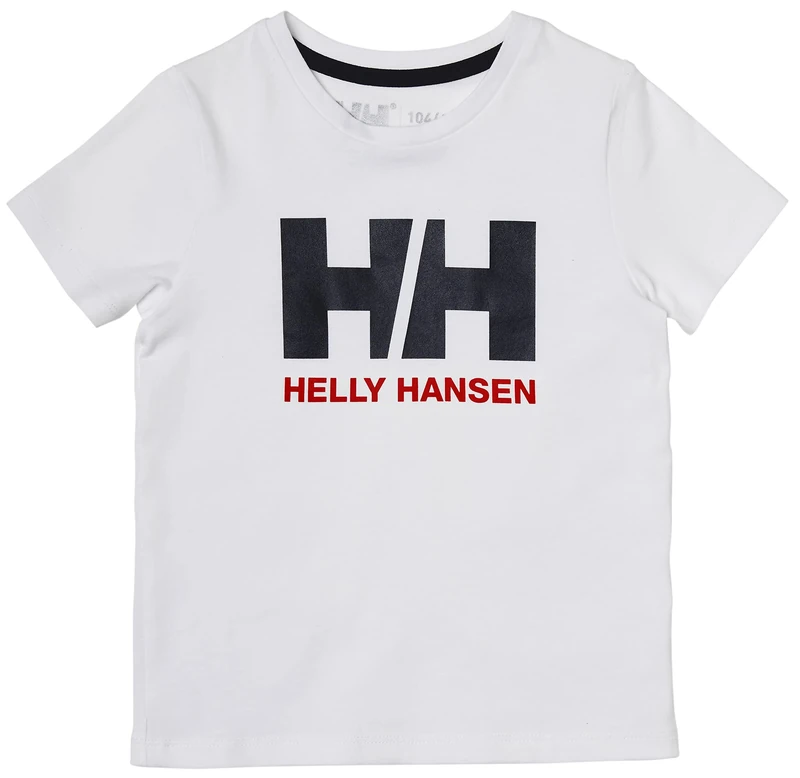 Helly Hansen Kids Unisex HH Logo T-Shirt, 7, White