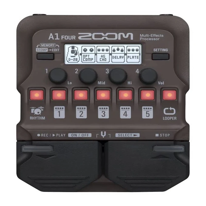 Zoom A1 FOUR Acoustic Instrument Multi-Effects Pedal with 80 effects