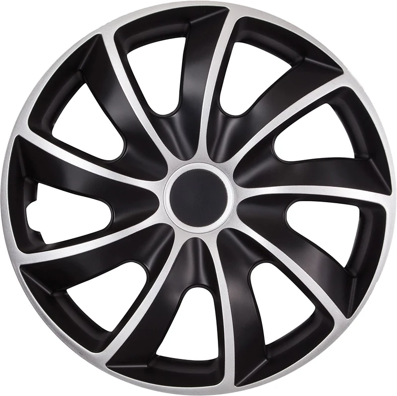 Quad Wheel Trims 17 Inch Black/Silver Set of 4