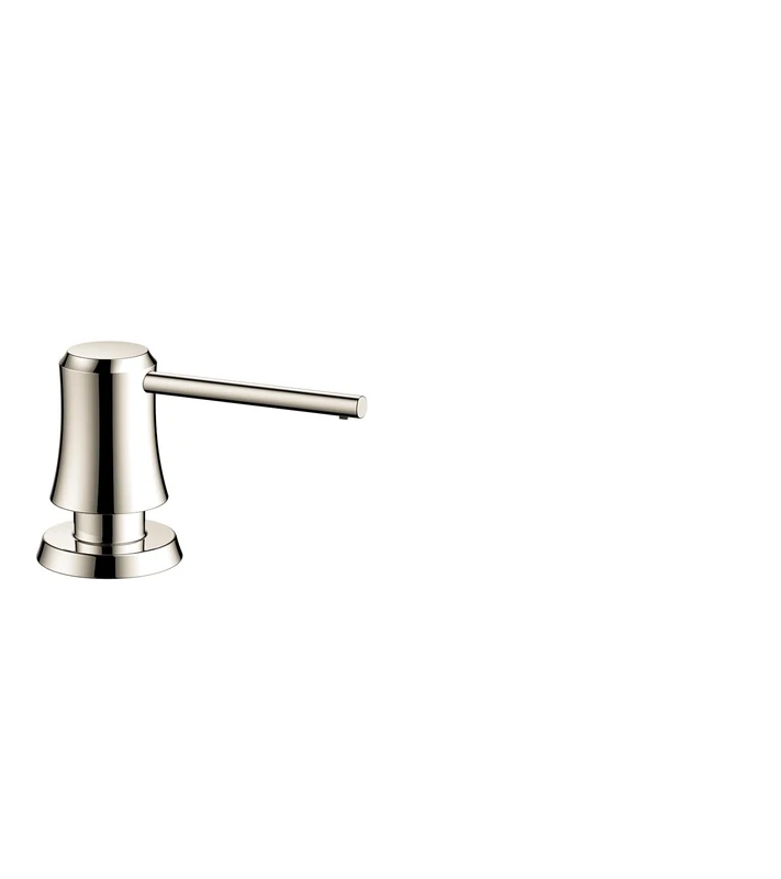 hansgrohe Joleena Bath and Kitchen Sink Soap Dispenser 3-inch, Transitional Soap Dispenser in Polished Nickel, 04796830