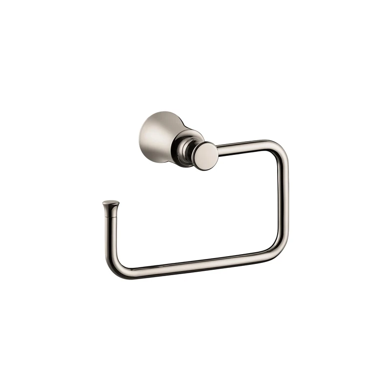 hansgrohe Towel Ring 8-inch Transitional Towel Holder in Polished Nickel, 04786830