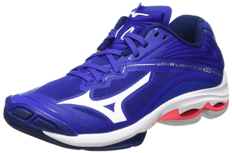 Mizuno WAVE LIGHTNING Z6, Unisex Basketball, Reflexbluec/Wht/Diva Pink, 11.5 UK (46.5 EU) - Image 1