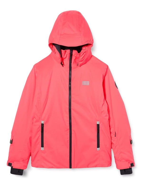 LEGO Girls' Lwjodie Tec Ski Action Jacket, 320 Coral Red, 6 Years