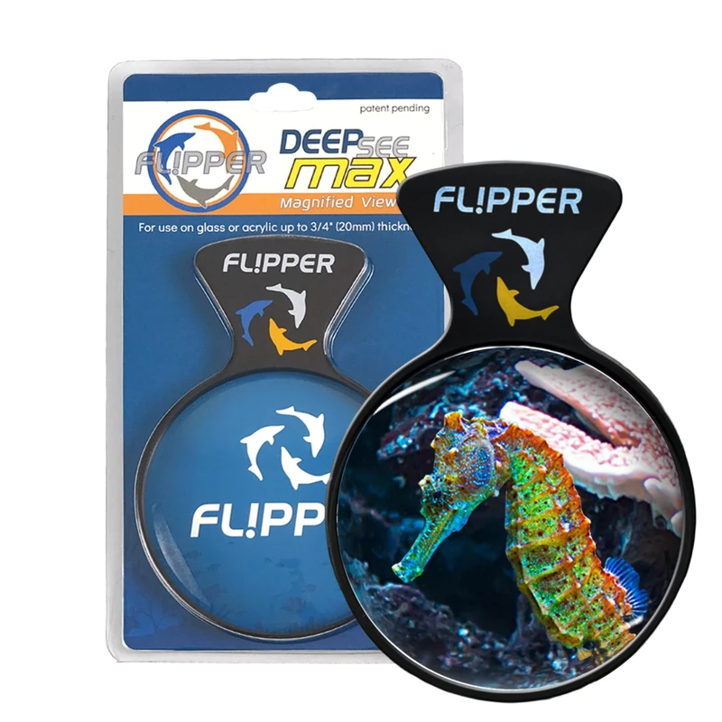 FLIPPER DeepSee Aquarium Magnetic Viewer – Fish Tank Magnifying Glass 5"