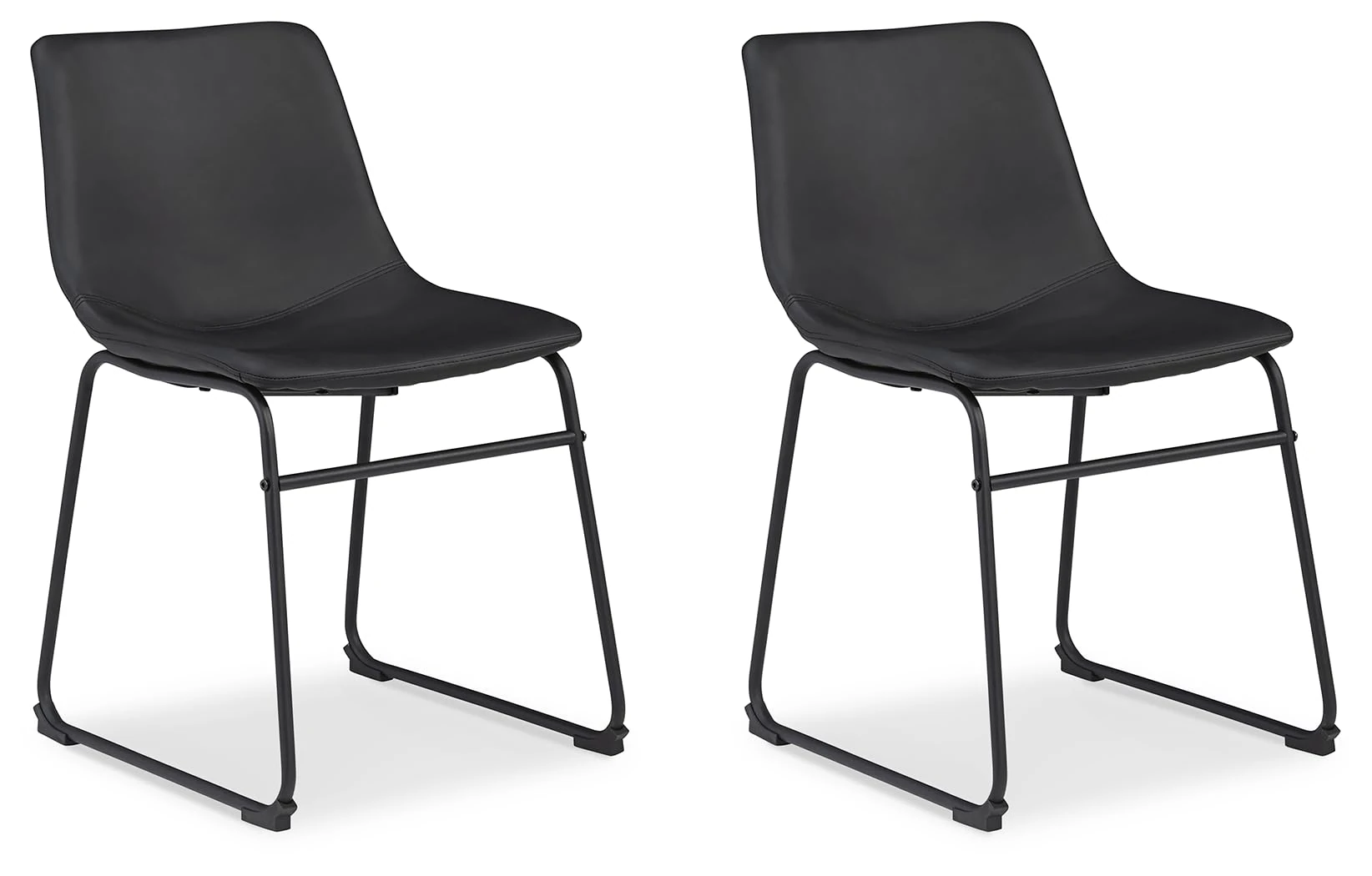 Signature Design by Ashley - Centiar Dining Chairs - Mid Century Modern Style - Set of 2 - Black