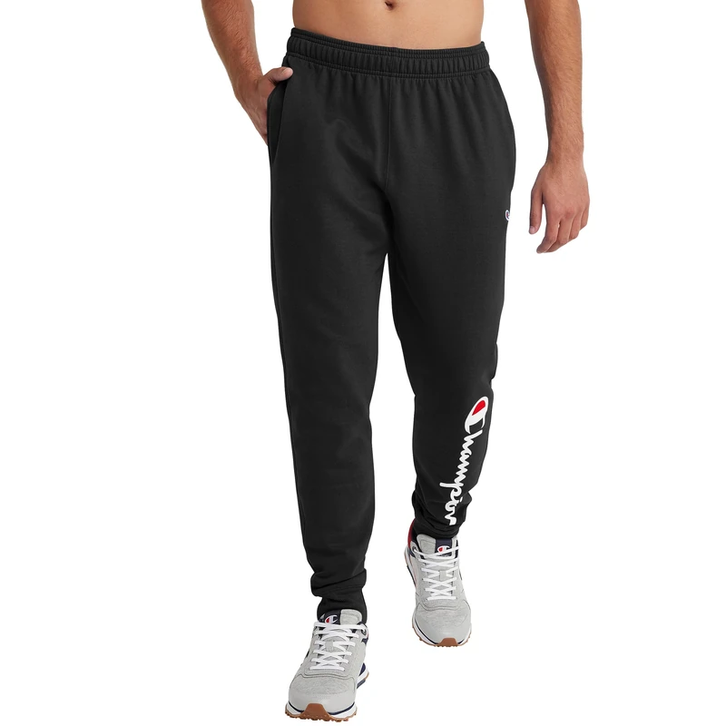 Champion Men's Powerblend Sweatpants, Black-586296, XXL