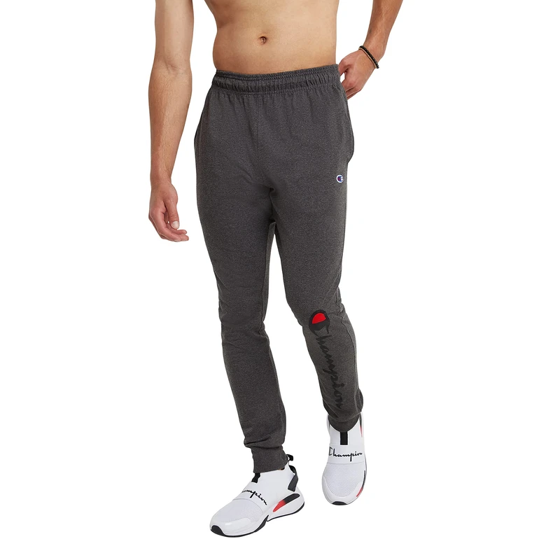 Champion Men's Lightweight Jersey Joggers - Granite Heather - Image 1