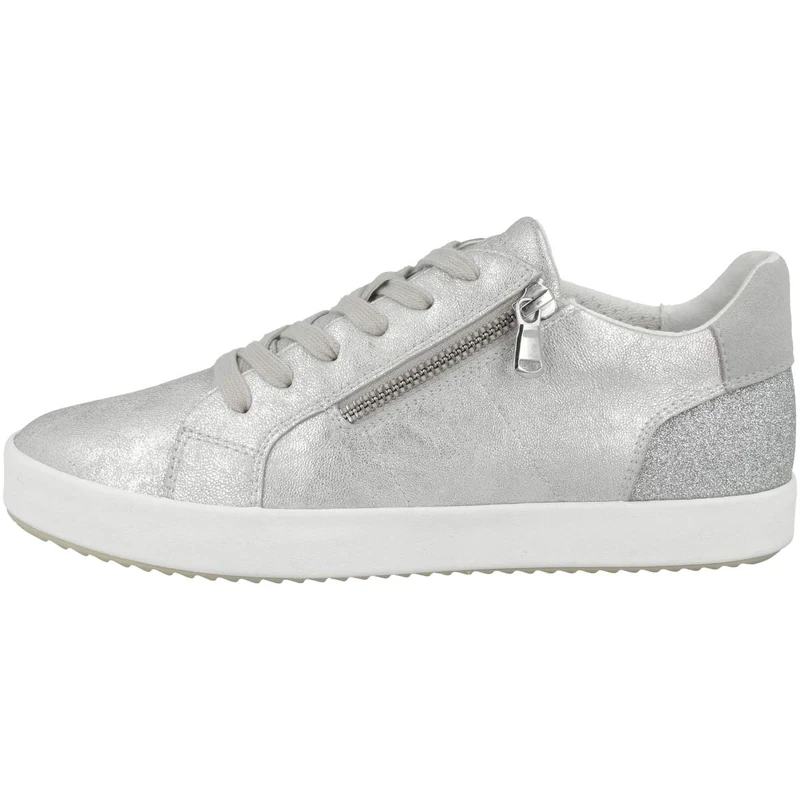Geox Women's D Blomiee Sneakers, Silver, 6 UK