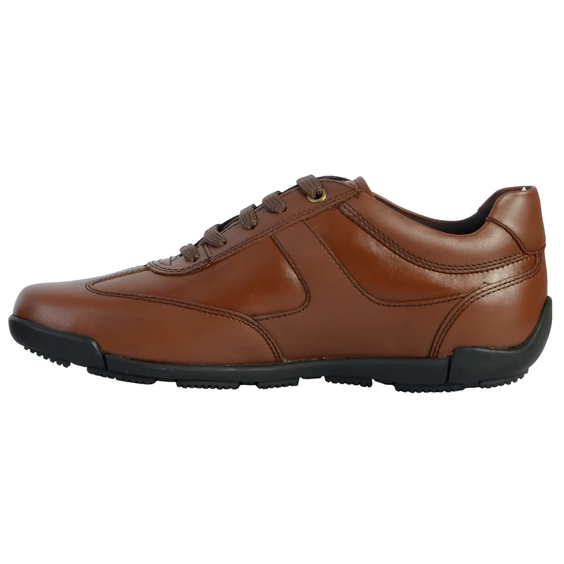 Geox Men's U Edgware Sneakers, Cognac, 9 UK