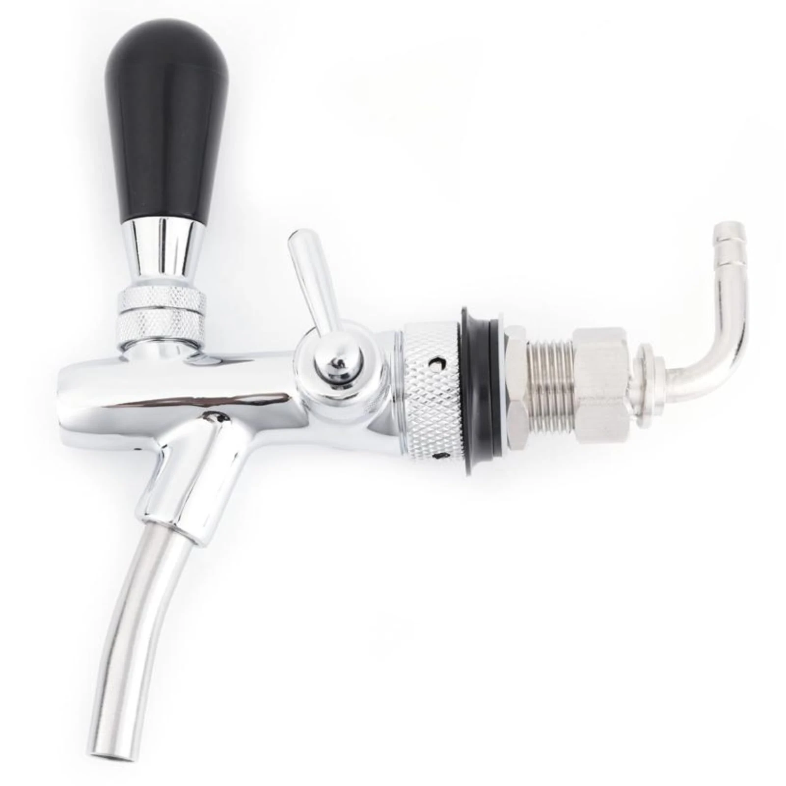DEWIN Draft Faucet Beer Tap, Draft Tap Draft Beer Keg Faucet Stainless Steel G5/8 Adjustable Beer Tap Faucet Draft Shank Home Bar (Silver)