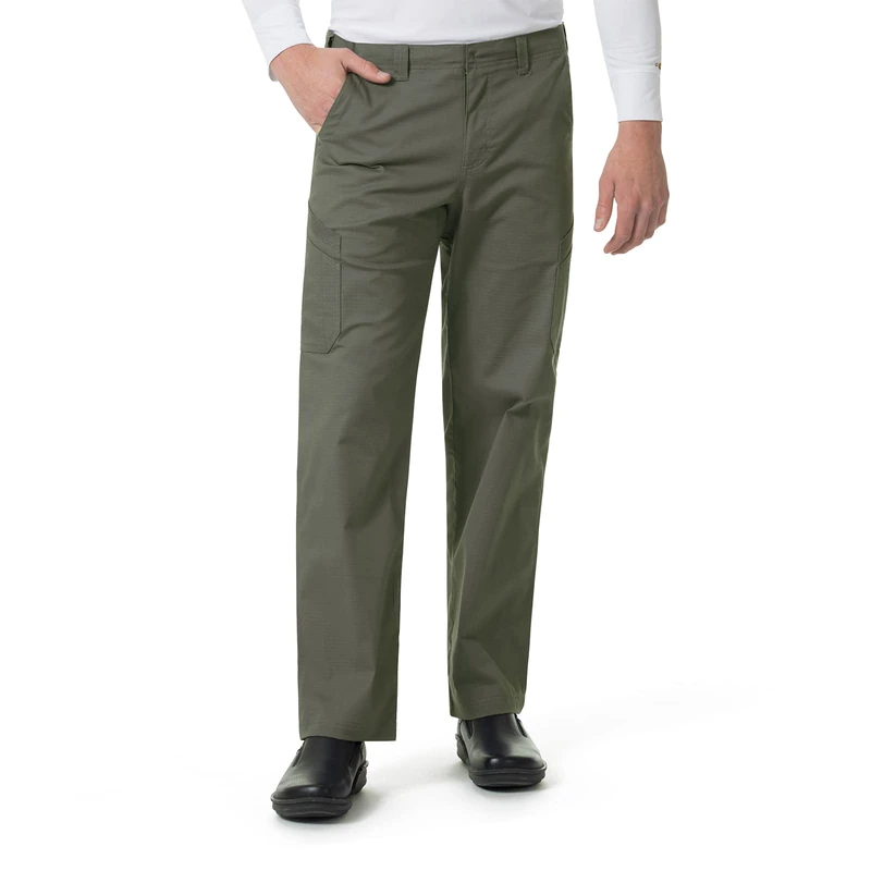 Carhartt Scrubs C56418 Men's Straight Fit Multi-Cargo Pant - 2X-Large Tall - Olive