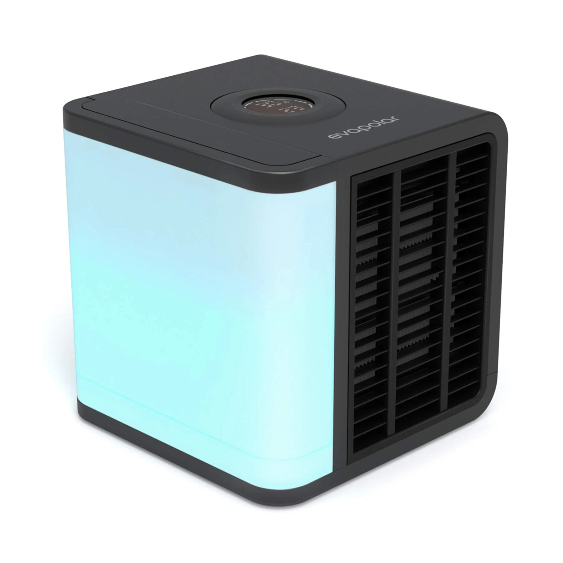 EVAPOLAR evaLIGHT Plus Personal Portable Air Cooler and Humidifier, Desktop Cooling Fan, for Home and Office, with USB Connectivity and Colorful Built-in LED Light (Black)