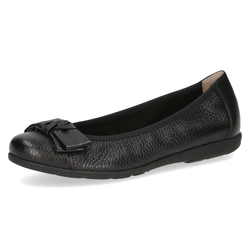 CAPRICE Women Damen 9-22153-42 Ballet Flat, Black Deer, 9 UK