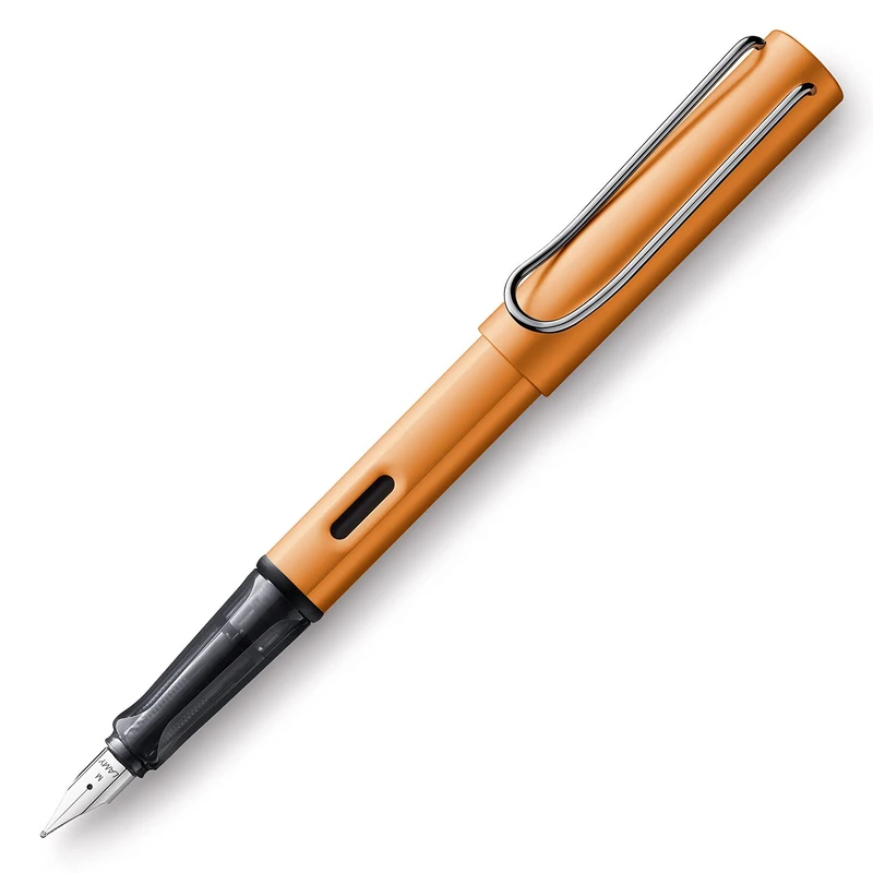 Lamy 1833451 AL-star Fountain Pen 27, Aluminium Fountain Pen in Bronze with Transparent Grip and Steel Nib, EF Nib Size