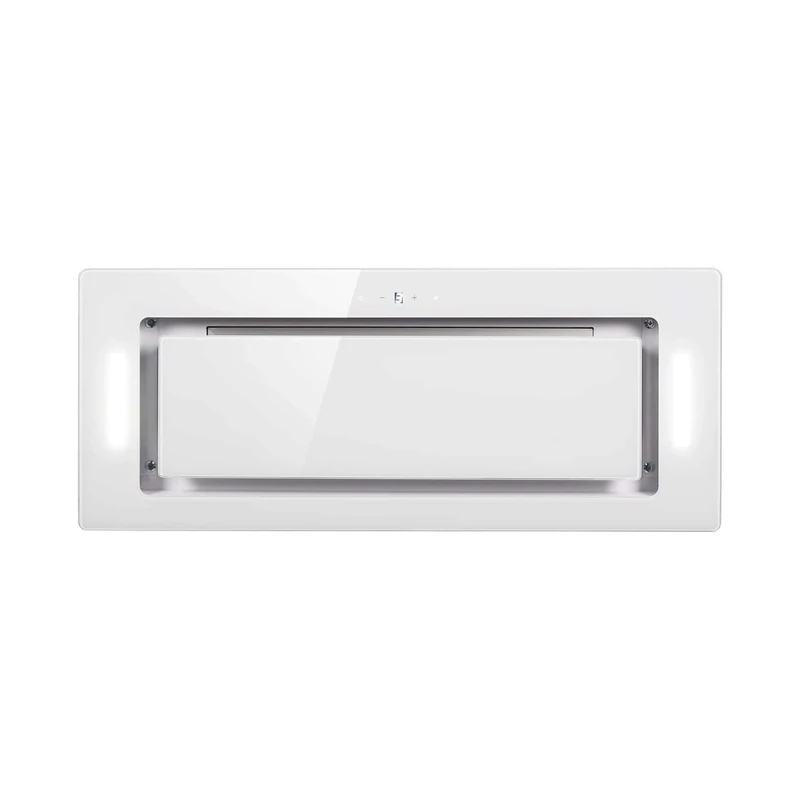 electriQ 72cm White Glass Canopy Cooker Hood Kitchen Extractor Fan- 5 Year Warranty