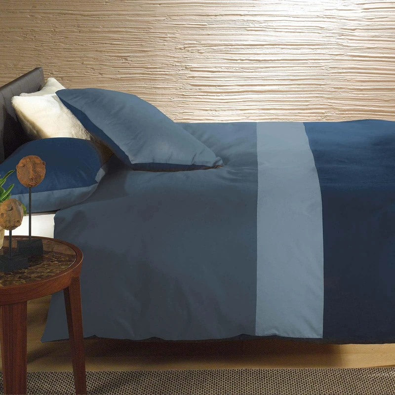 Caleffi - City Plain Blue Double Duvet Cover Set