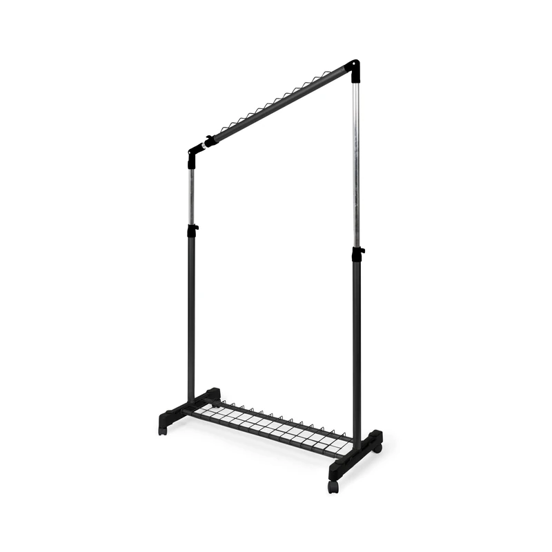 Compactor Cliff Under Stairs Clothes Rail, Cosmos Collection, Adjustable Height, Black, L (91.5X42X102/170Cm)