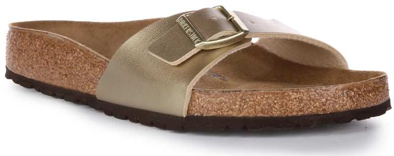 BIRKENSTOCK Women's Madrid Bf Sandals, gold, 4 UK