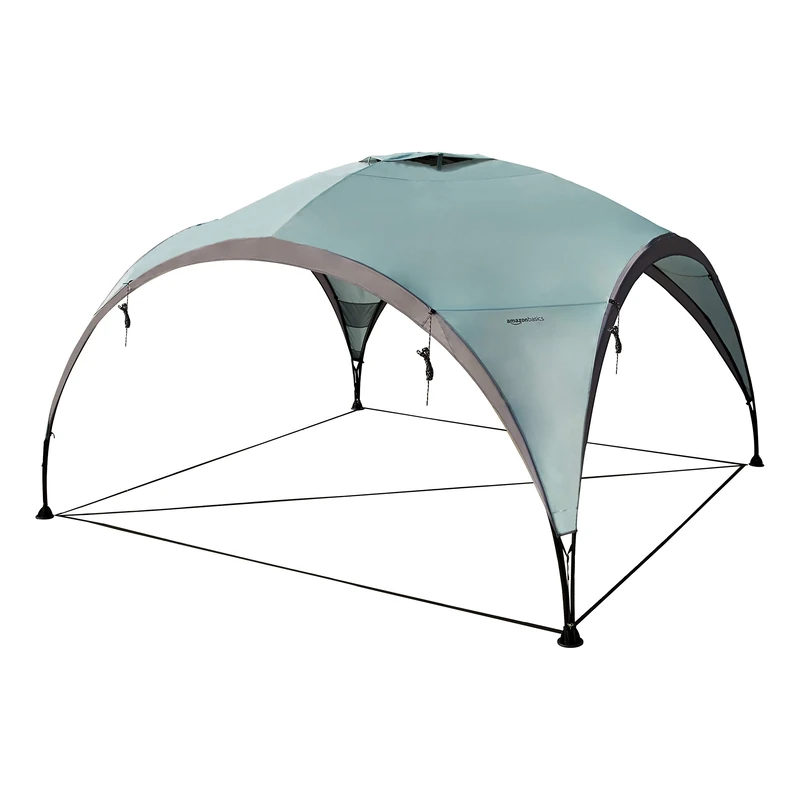 Amazon Basics Event, Garden Gazebo Beach Sun Shelter, 3.65x3.65m, Light Green - Image 1