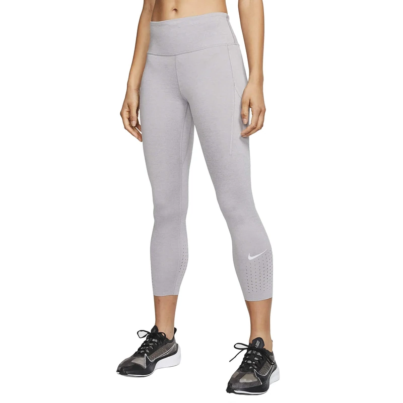 Nike Epic LUX Compression Leggings - Atmosphere Grey/Vast Grey/Heather/(Reflective Silver), Small
