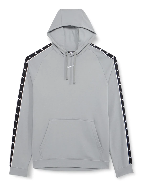 Nike Sportswear Swoosh Pullover Hoodie - Particle Grey/Black/White, X-Large
