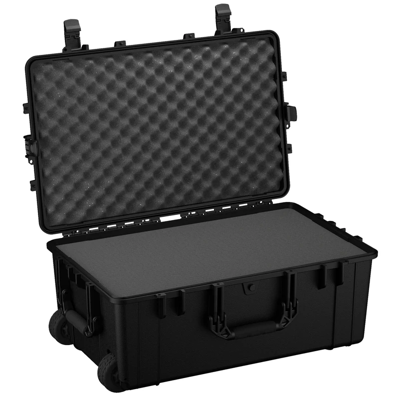 Condition 1 31" XL #258 Rolling Travel Hard Case Trunk with Slab Foam (Black) - Image 1