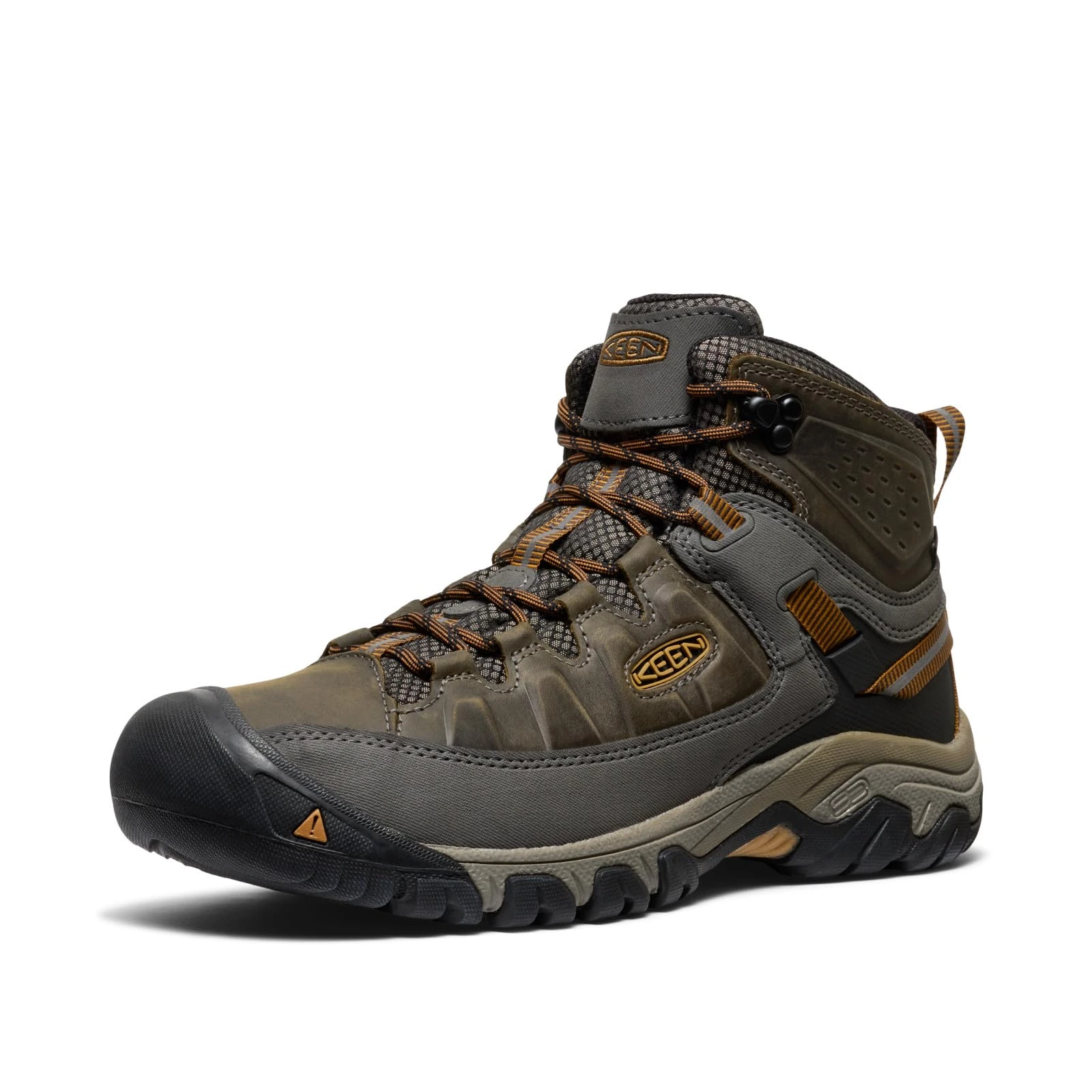 KEEN Men's Hiking Boots, Black Olive Golden Brown, 7 UK Wide
