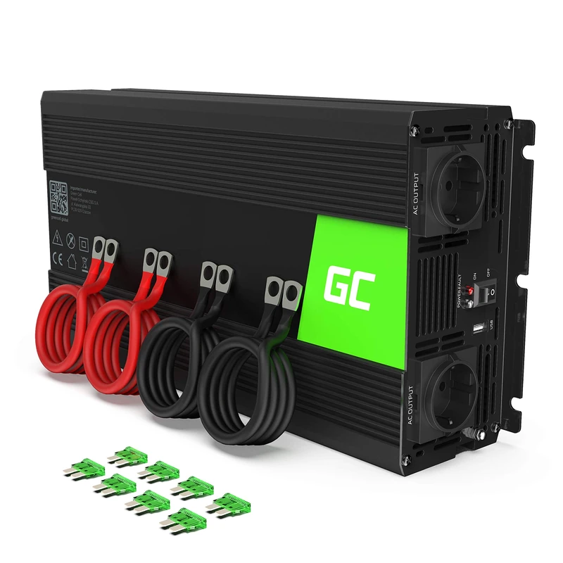 Green Cell Power Inverter 24V to 230V 3000W/6000W Black