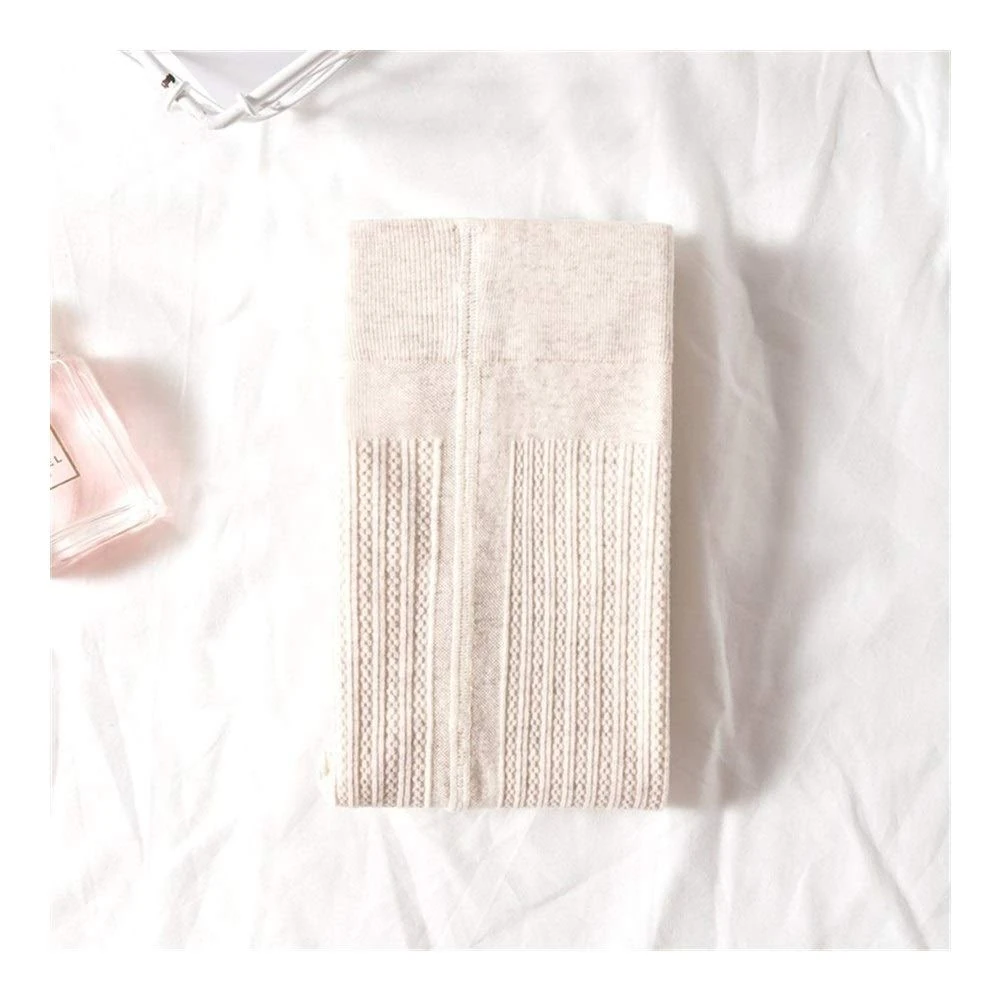 Autumn Winter Warm Pantyhose Tights High Elastic Waist Cashmere Thick Stocking Tights Female Cream White Camel Striped Pantyhose (Color : Cream, Size : One Size)