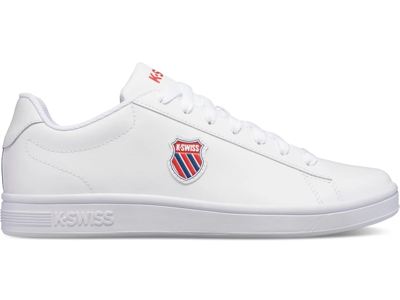 K-Swiss Men's Court Shield Low-Top Sneakers, White Corporate, 9.5 UK