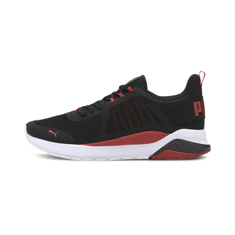 PUMA Unisex Adult Anzarun Sneaker, Puma Black-High Risk Red, 3.5 UK