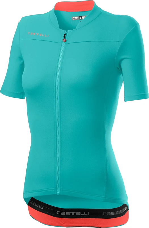Castelli Anima 3 Women's T-Shirt, Womens, T-Shirt, 4520068, Light Turquoise/Brilliant Pink, S