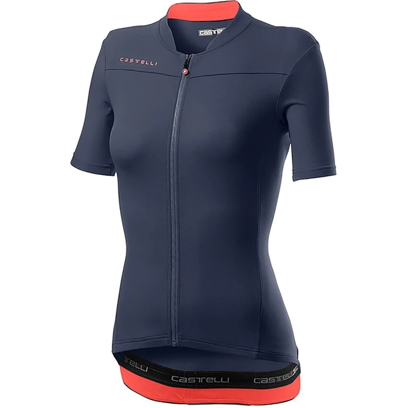 CASTELLI Women's Anima 3 Shirt, Dark Steel Blue/Brilliant Pink, L
