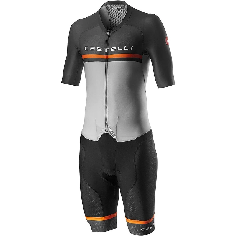 castelli Sanremo 4.0 Speed Suit, Men's Bodysuit, mens, Bodystocking, 4520000, Silver Gray, XX-Large - Image 1