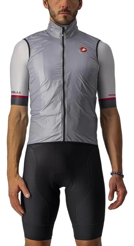 CASTELLI 4520057 ARIA VEST Men's Sports vest SILVER GRAY/DARK GRAY XL