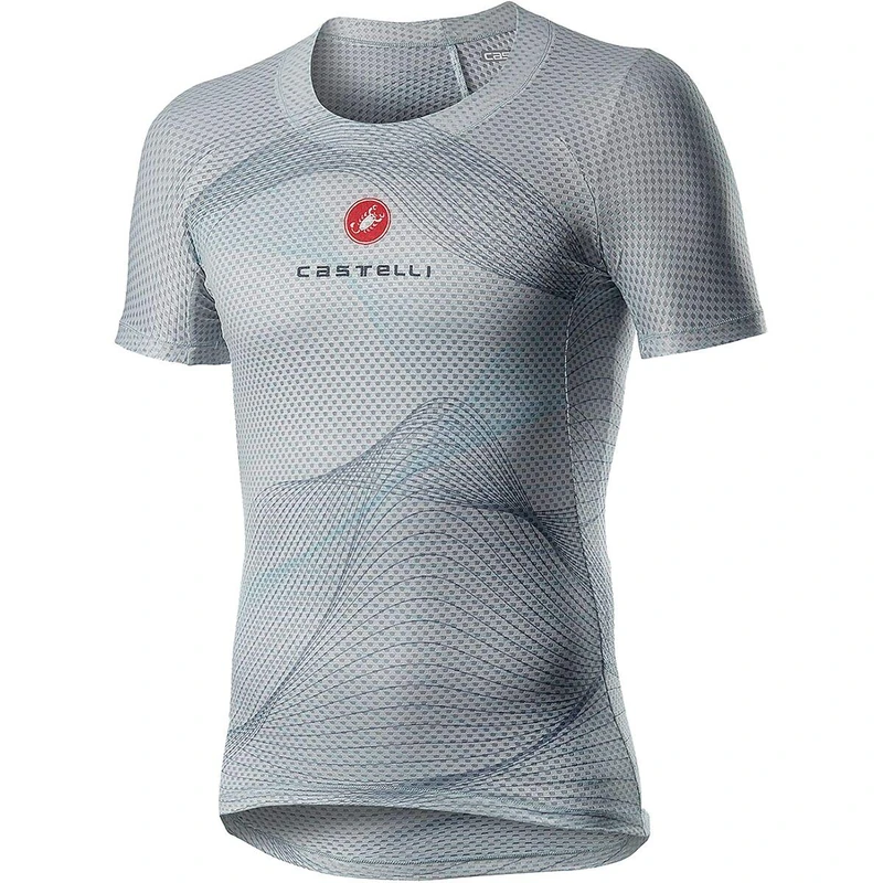 castelli Pro Mesh Sleeve Men's T-Shirt, mens, T-Shirt, 4520028, Silver Gray, M