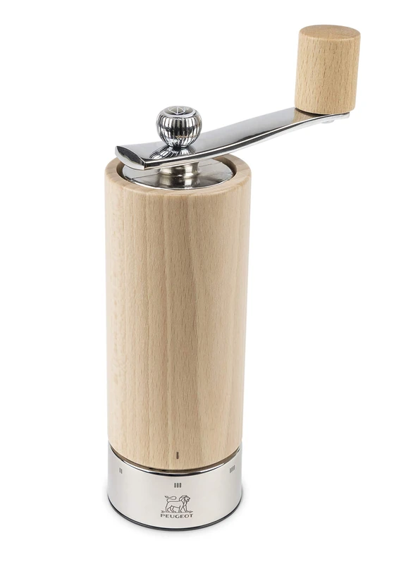 Peugeot - Isen u'Select Manual Salt Mill with Crank Handle, Beechwood, Natural, 18 cm