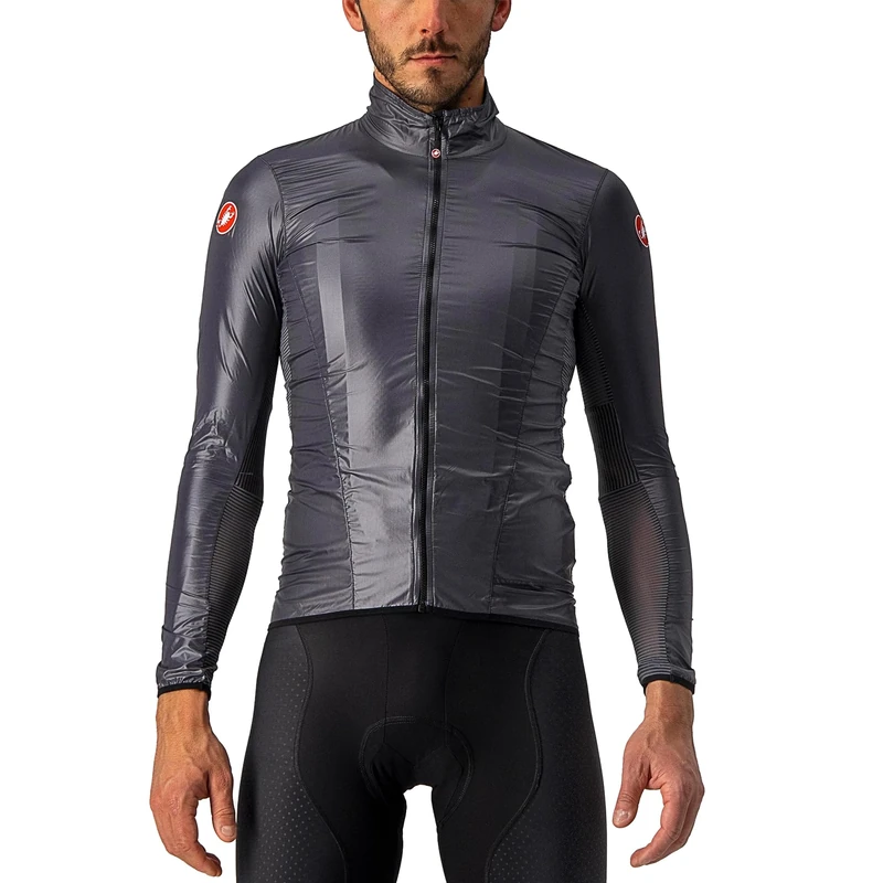 Castelli 4520058 Aria Shell Jacket - Dark Gray Men's Windproof Cycling