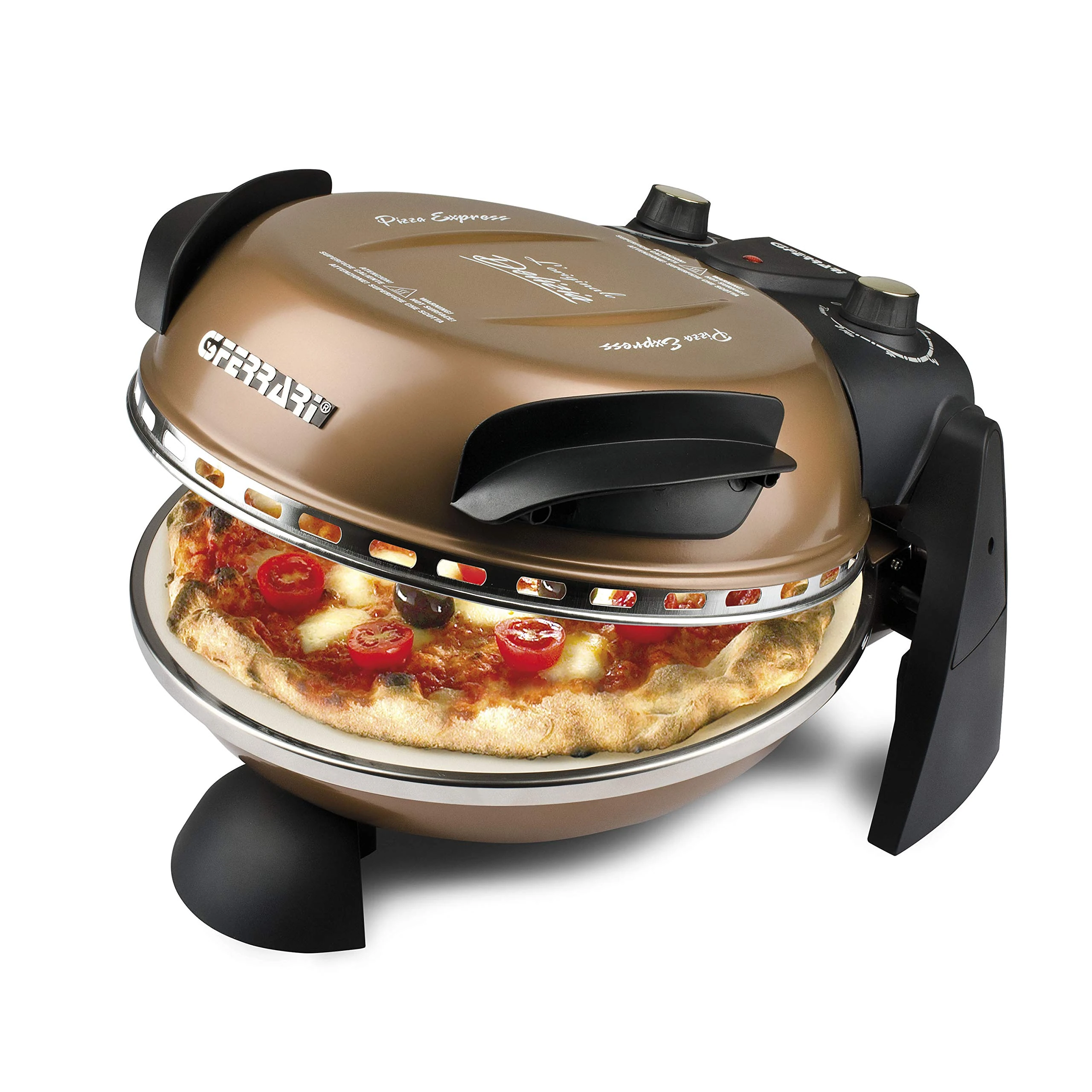 G3 Ferrari G10006 Delizia Domestic Pizza Oven, 1200 W, Lacquered Metal, Copper