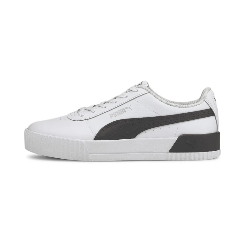 PUMA Women's Carina L Sneaker, White White Black Silver, 7 UK