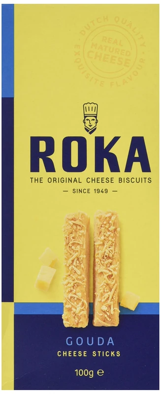 Roka Gouda Cheese Sticks, biscuits made of 30% real gouda cheese 100g - Image 1