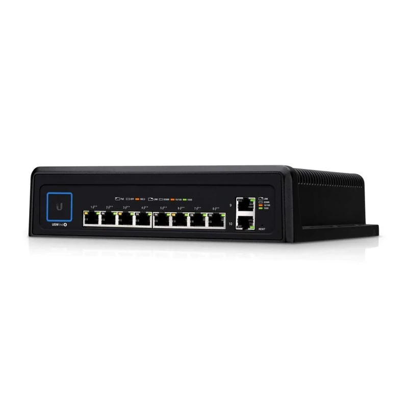 Ubiquiti Networks UniFi Switch Industrial 10-Port Durable Switch, USW-Industrial (10-Port Durable Switch with High-Power 802.3bt PoE++), Black
