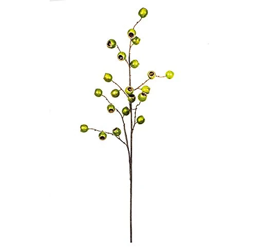 EUROCINSA REF.14070C51 CHRISTMAS BERRIES DE EUCALIPTUS, Box of 12pcs, Green/Gold, 75cm