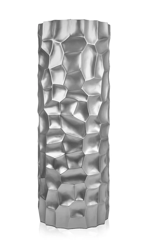 World Art Sculpture Resin Mosaic Column Vase, Multi-Colour, H90 x Ø33 cm