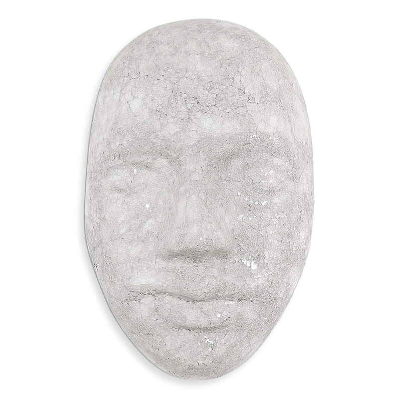 World Art Face Man Items Decorated in Glass or Wood, Multicoloured, H69 x L43 x S19 cm